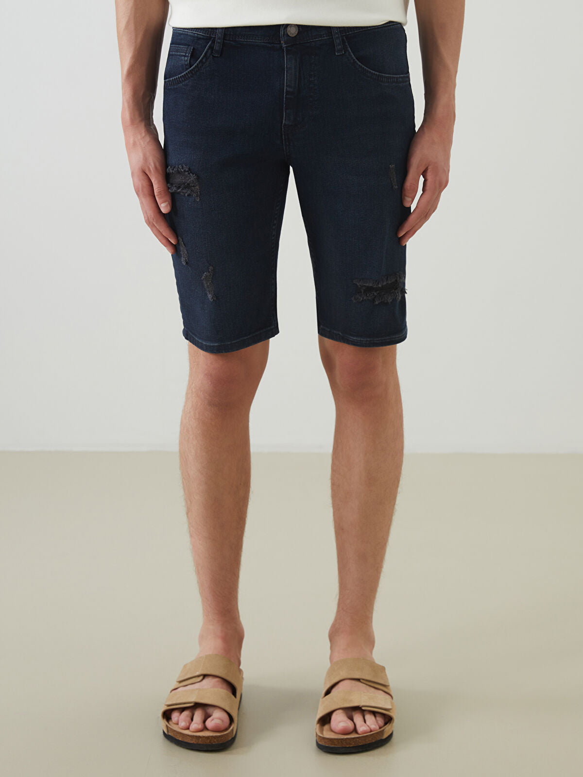 Super Skinny Fit Men Jeans Shorts