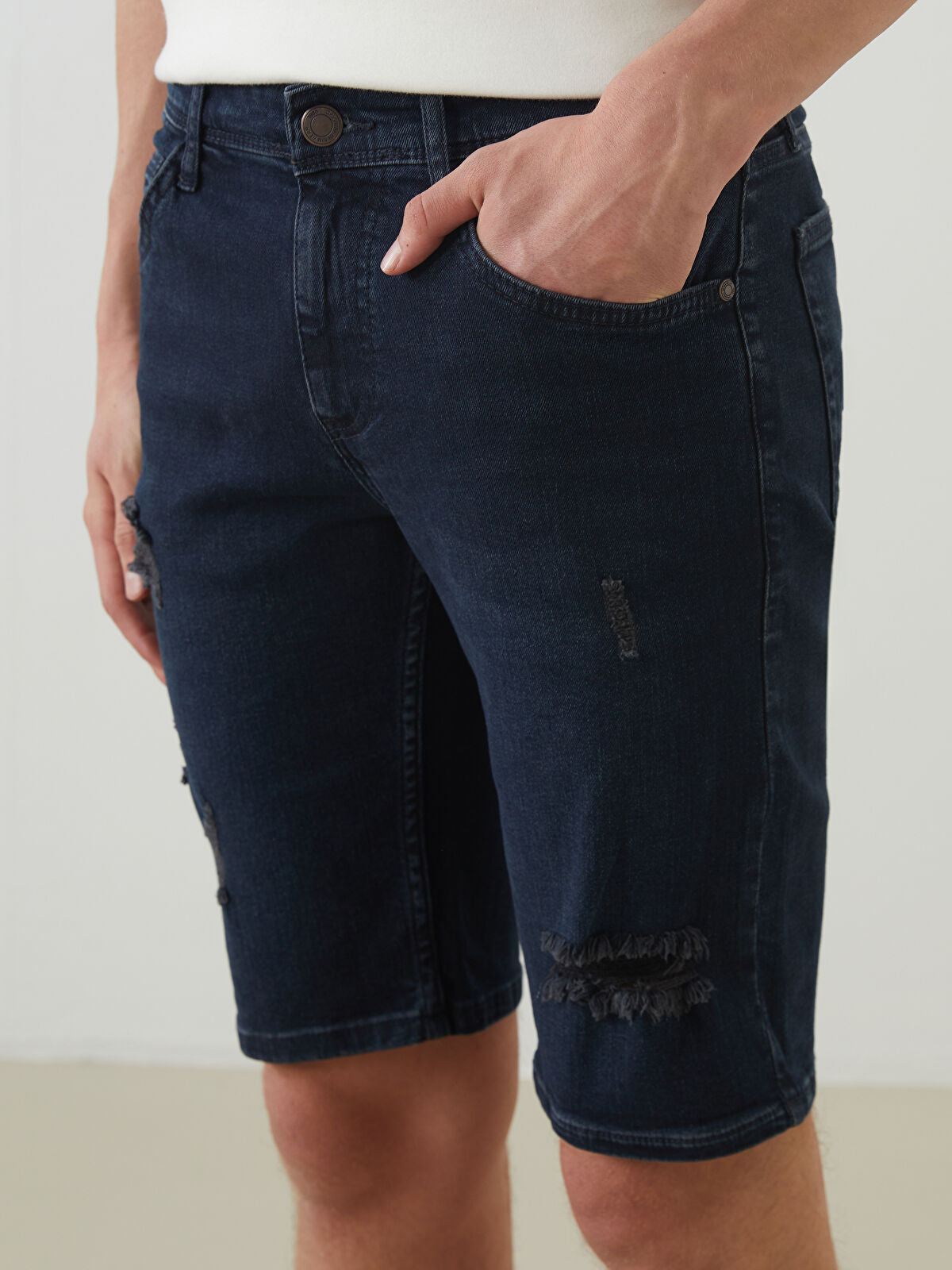 Super Skinny Fit Men Jeans Shorts