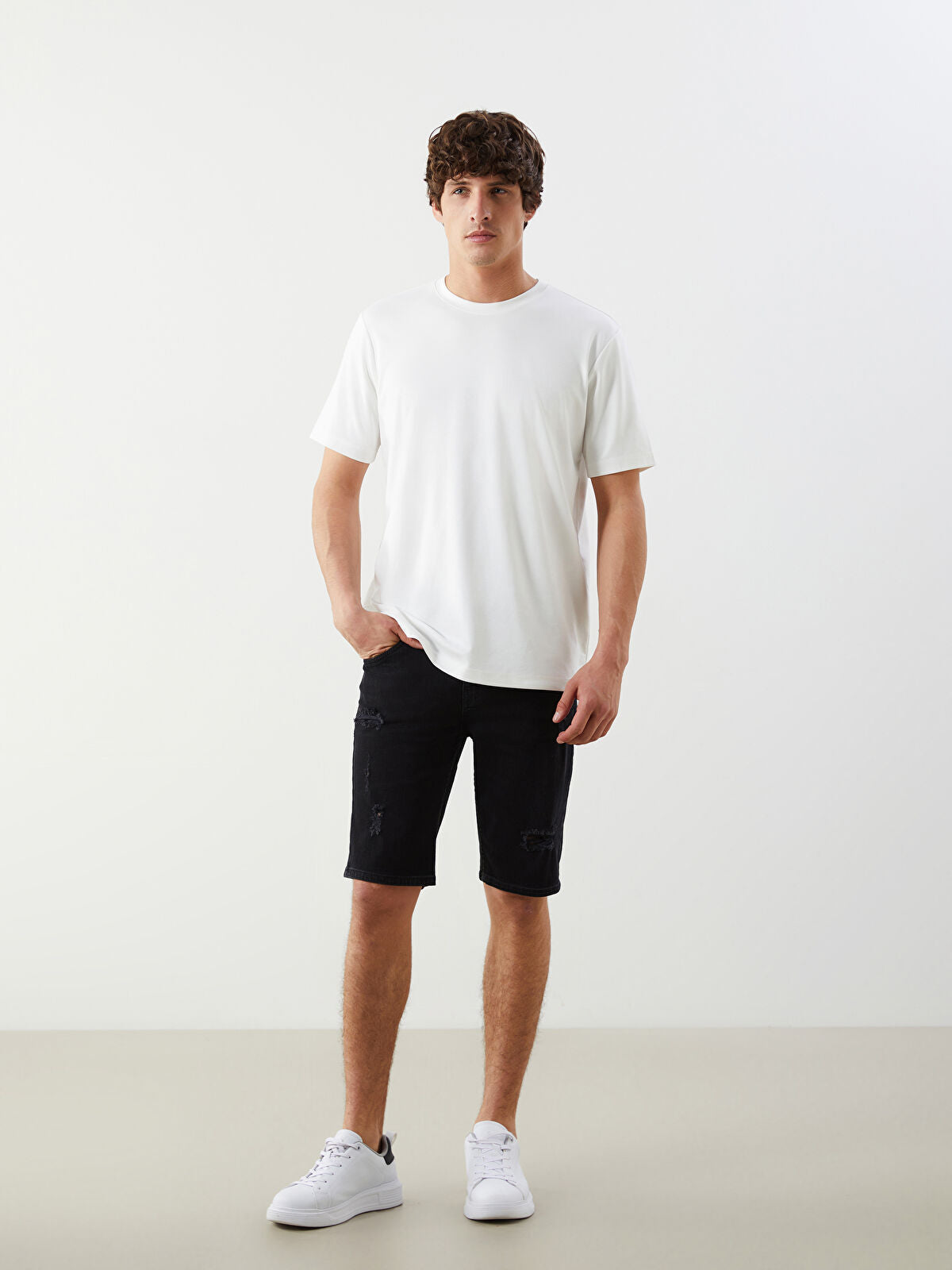 Super Skinny Fit Men Jeans Shorts