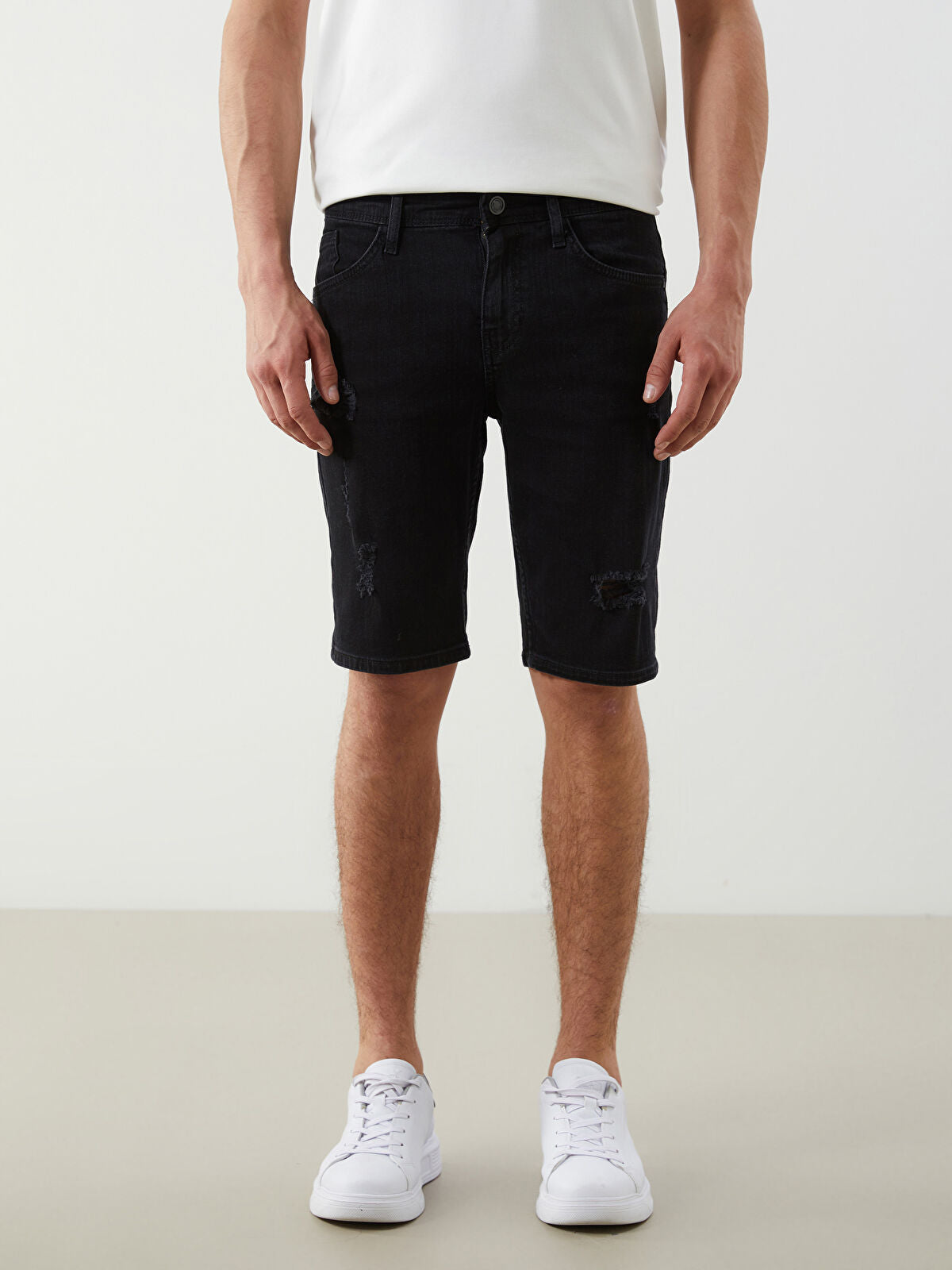 Super Skinny Fit Men Jeans Shorts