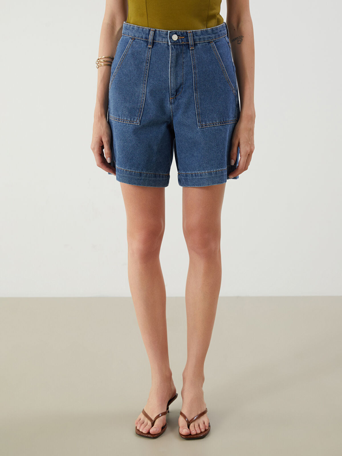 Bermuda Fit Women's Jeans Shorts