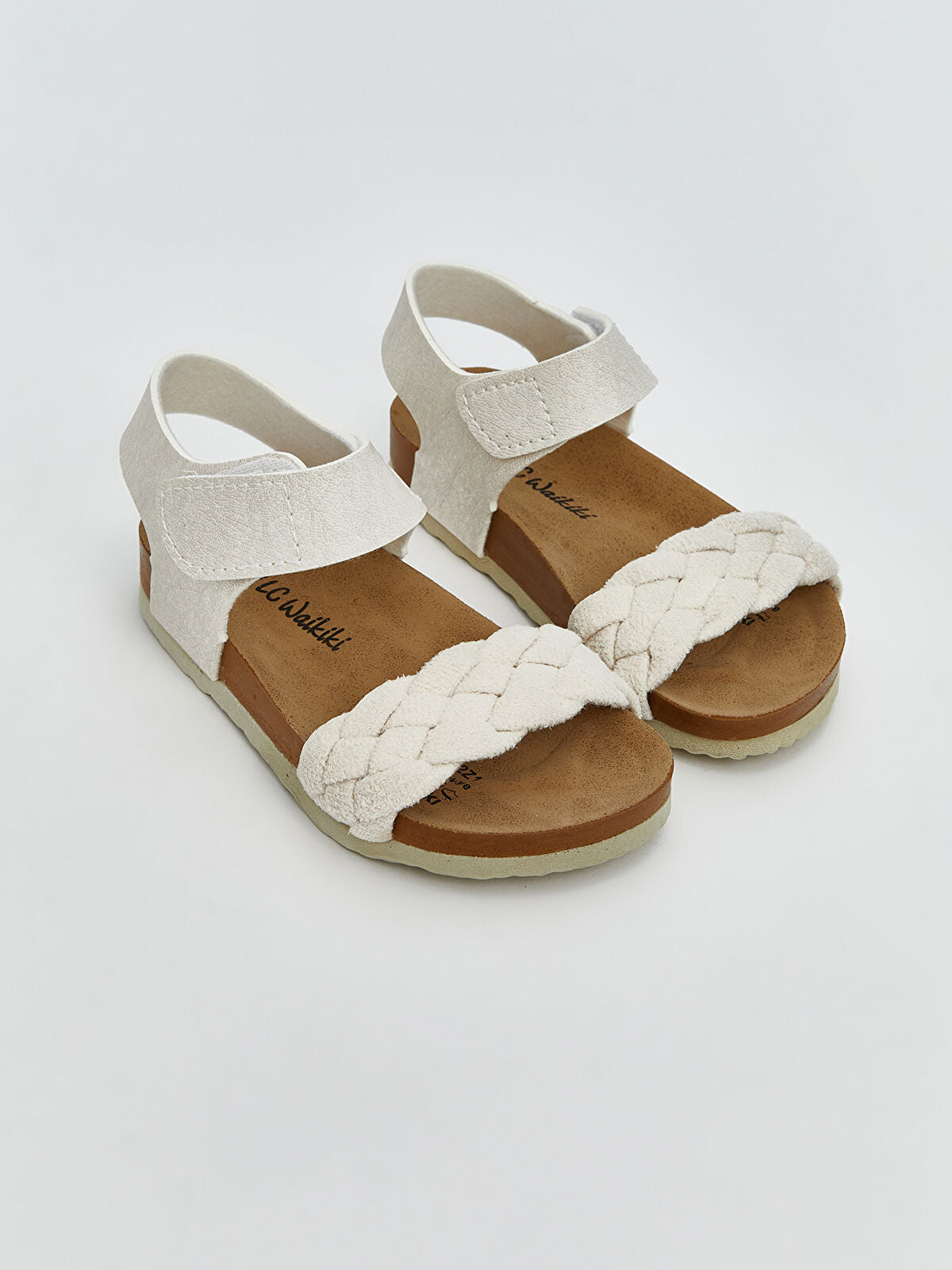 Slingback with Patterns Leather Look Girls Baby Sandals