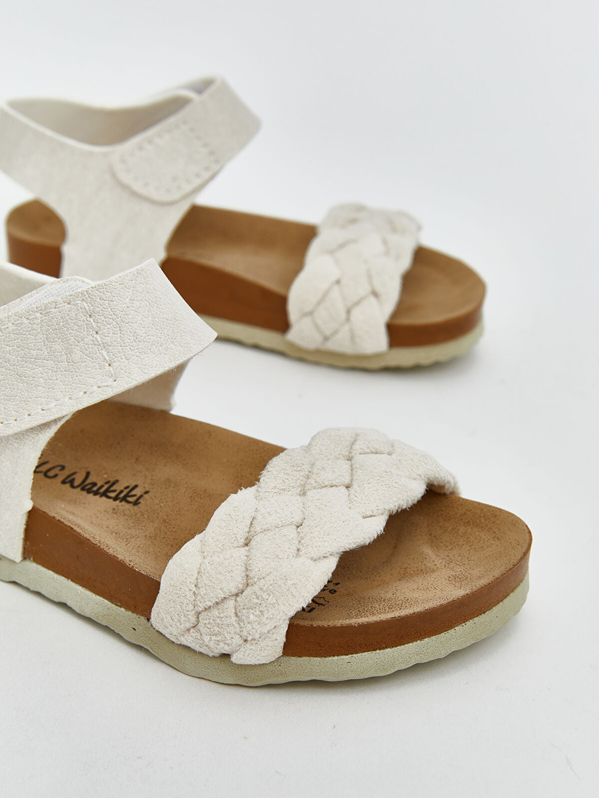 Slingback with Patterns Leather Look Girls Baby Sandals