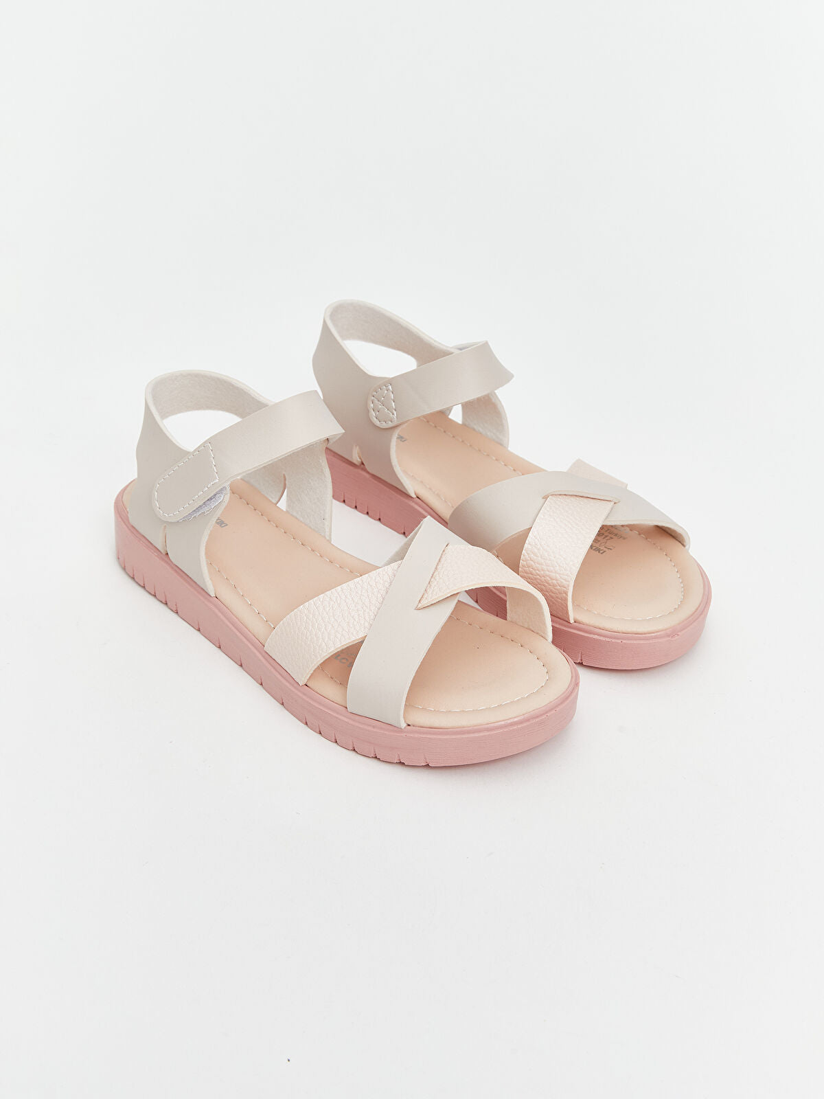 Striped Cross-Band Crisscross Girls' Child Sandals