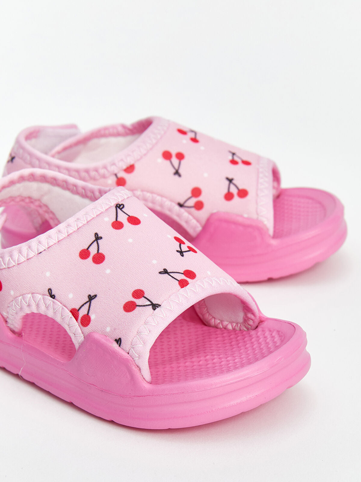 Strawberry Embellished Stripe Baby Girl Sandals