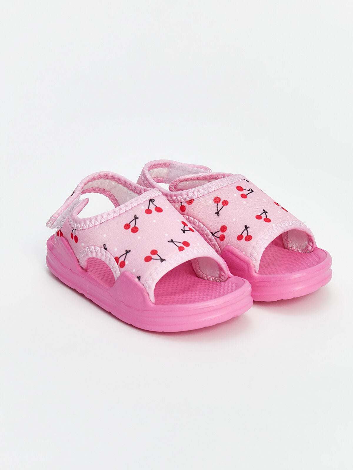 Strawberry Embellished Stripe Baby Girl Sandals