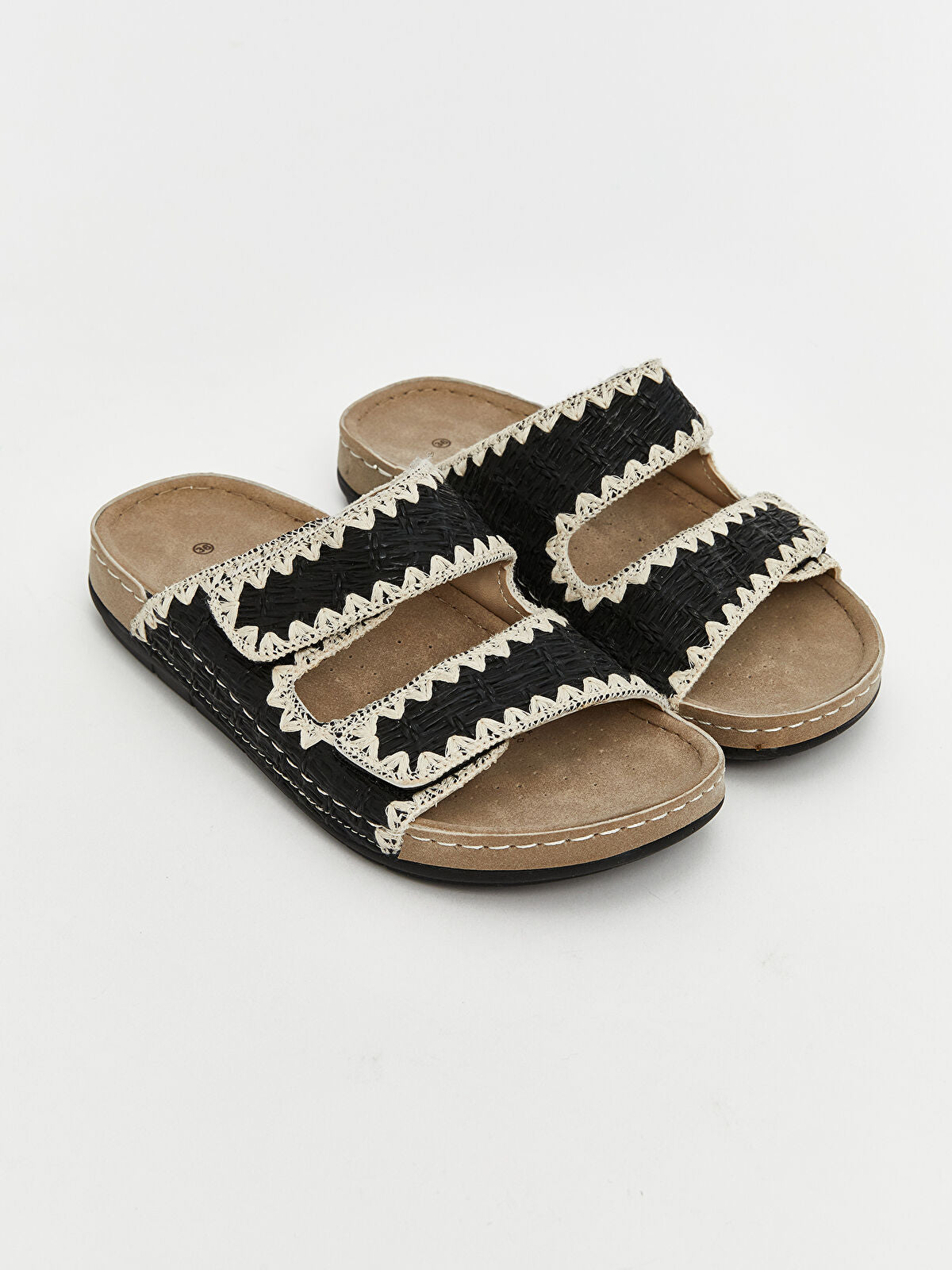 Striped Women's Double Strap Sandal