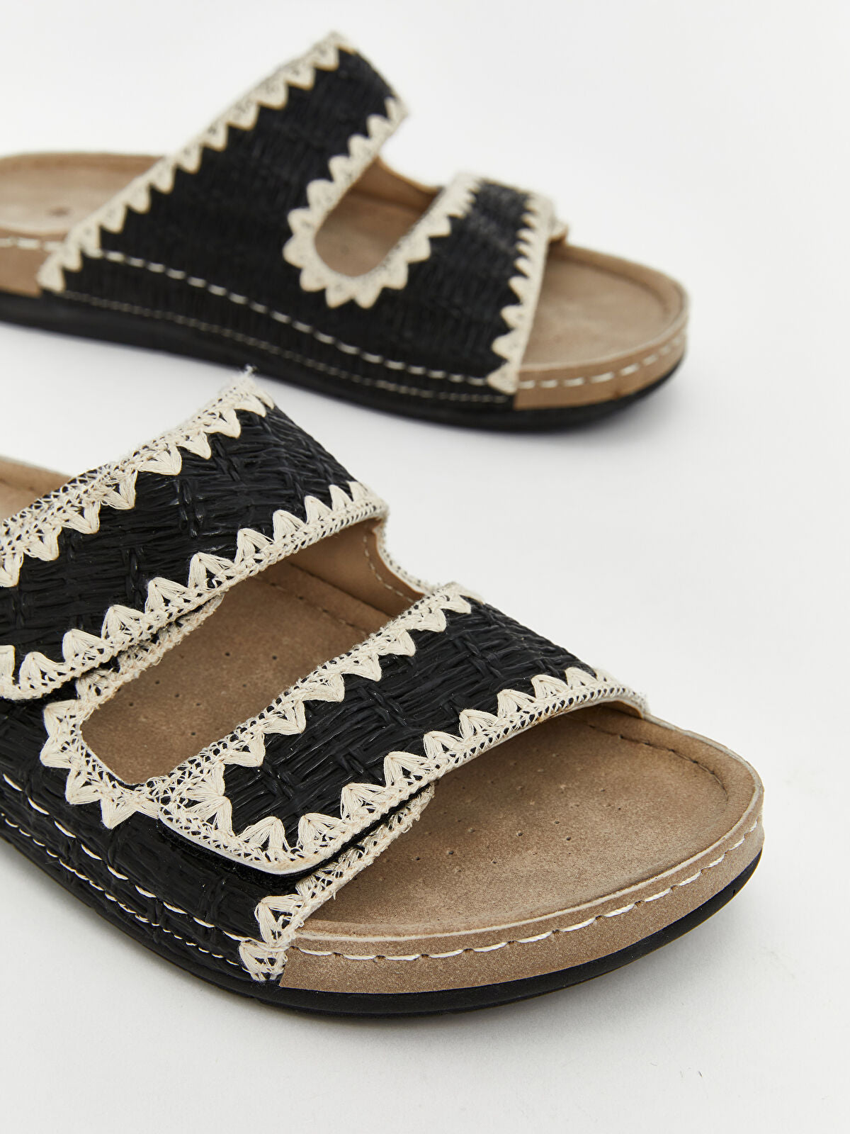 Striped Women's Double Strap Sandal