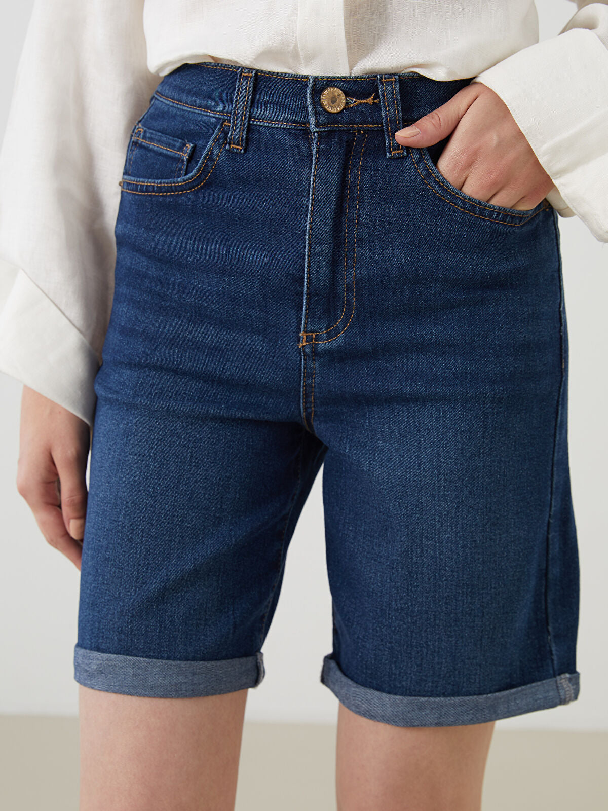 Bermuda Fit Women's Jeans Shorts