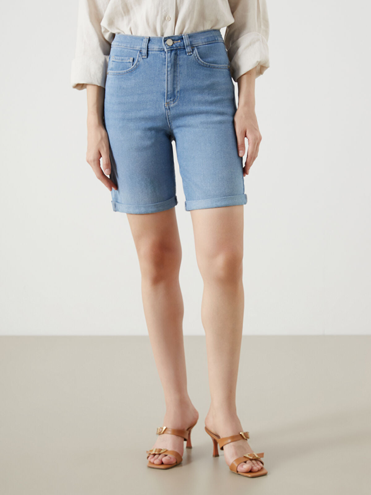 Bermuda Fit Women's Jeans Shorts