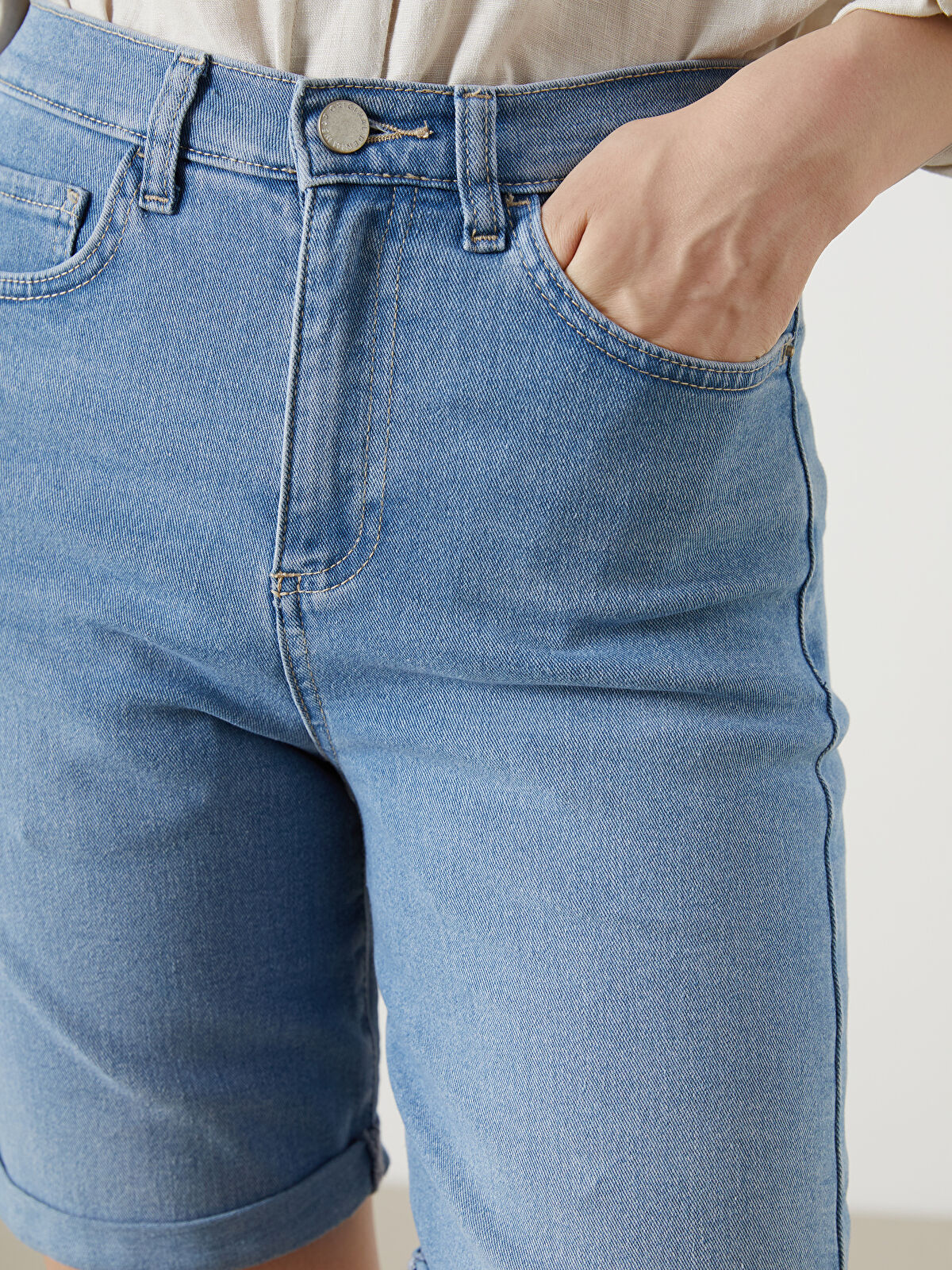 Bermuda Fit Women's Jeans Shorts