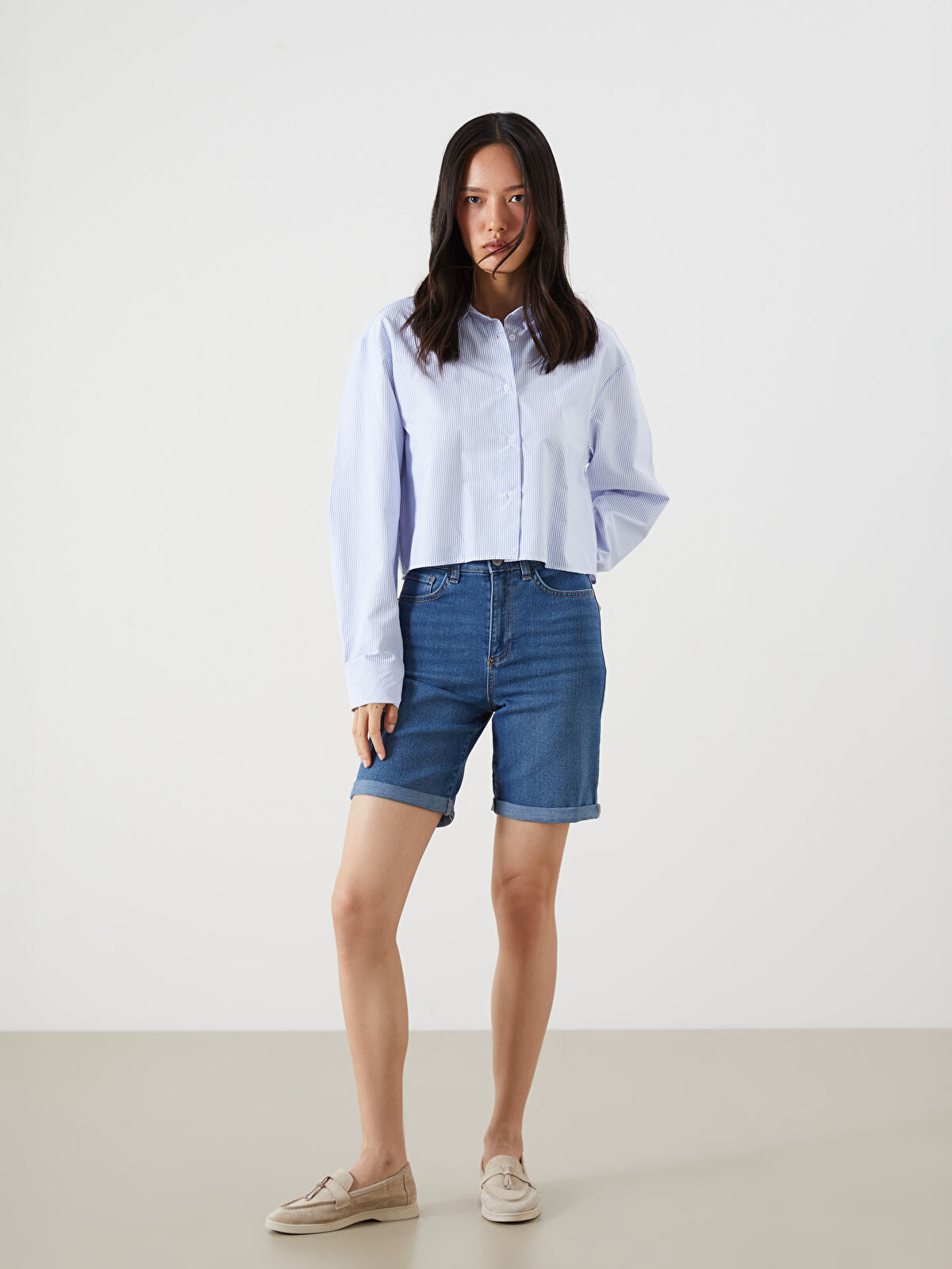 Bermuda Fit Women's Jeans Shorts