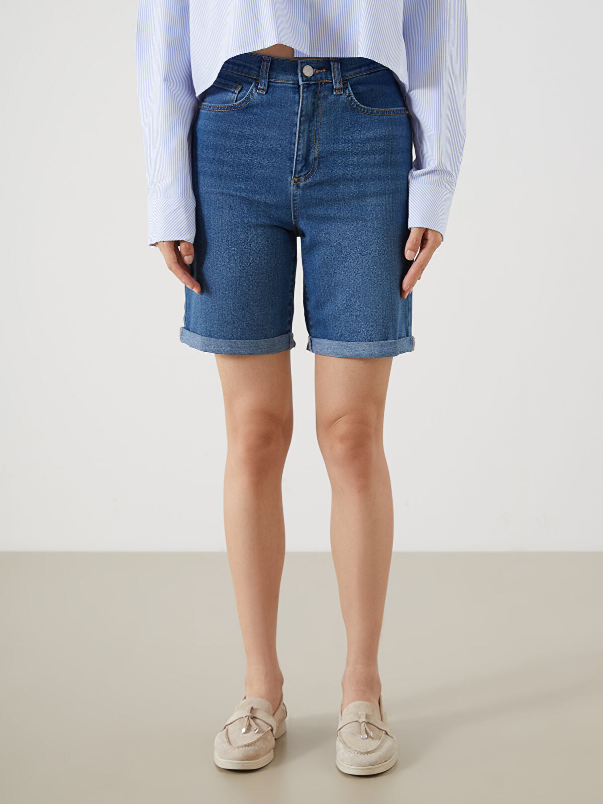 Bermuda Fit Women's Jeans Shorts