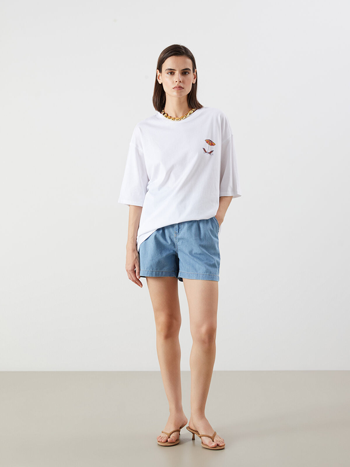 Waist Bel Jeans Women's Short