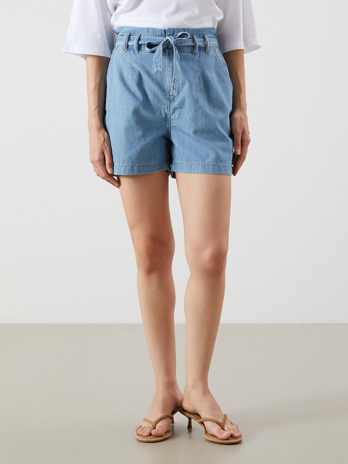 Waist Bel Jeans Women's Short