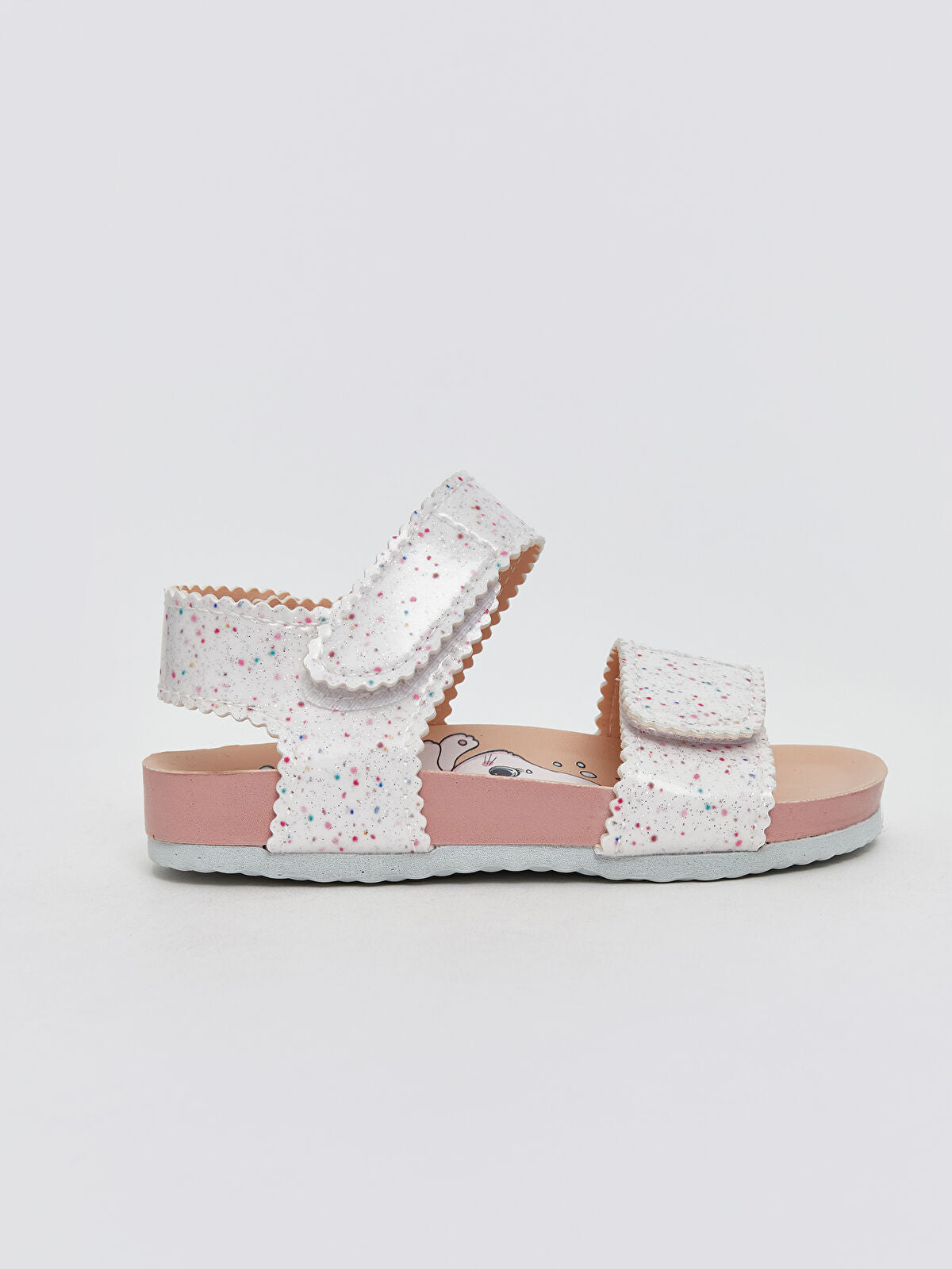 Embroidered Striped Baby Girl Sandals