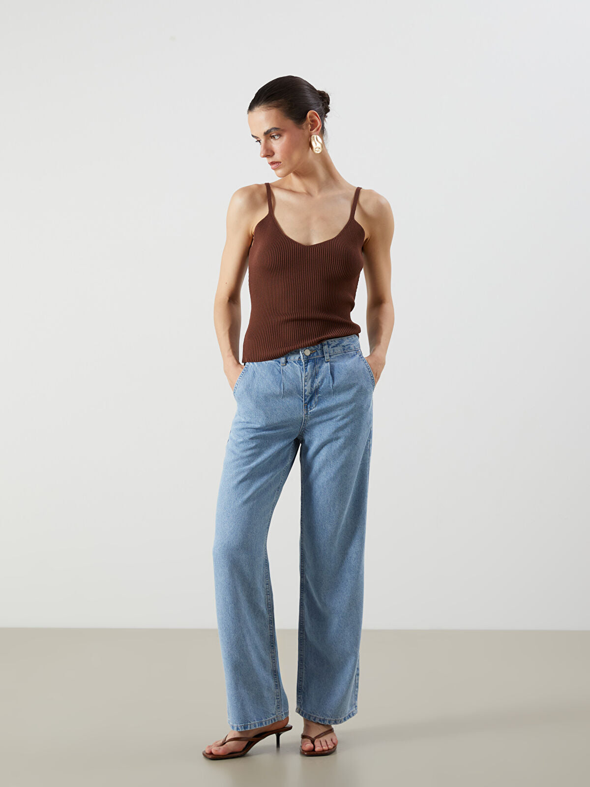 Wideleg Female Jean Pants
