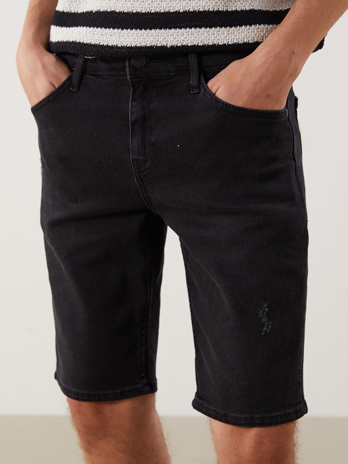 Super Skinny Fit Men Jeans Shorts