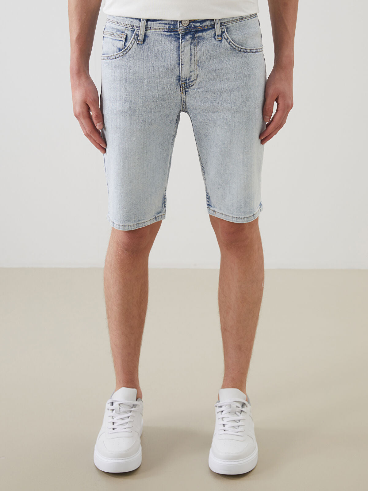 Skinny Fit Men's Jeans Shorts