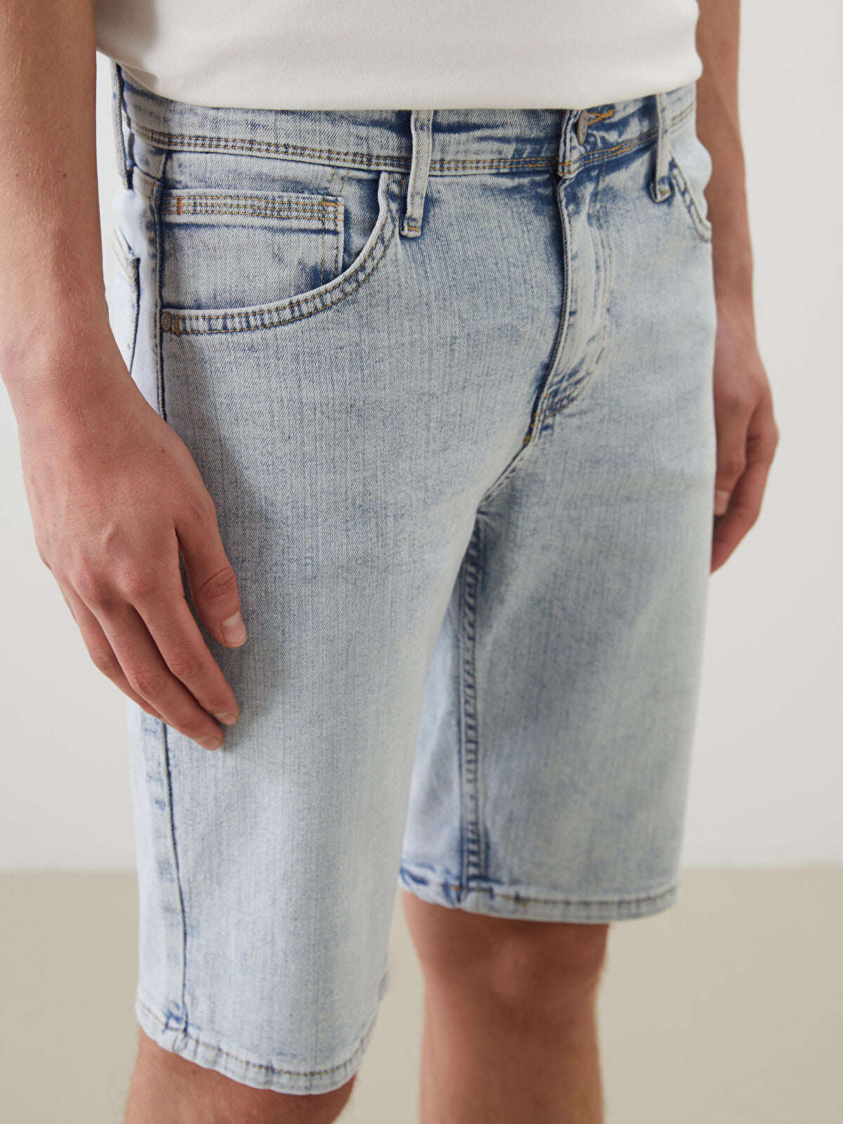 Skinny Fit Men's Jeans Shorts