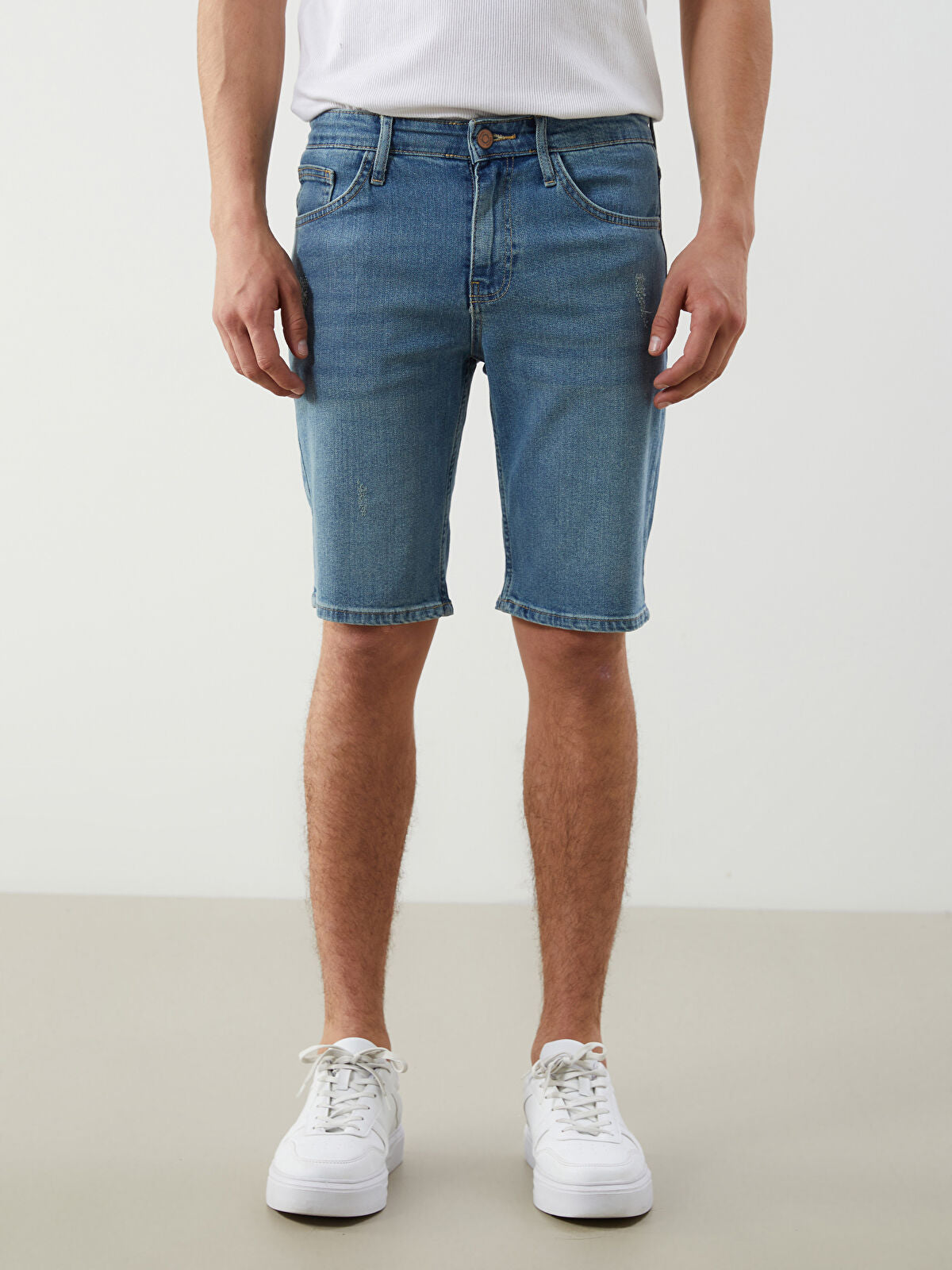 Skinny Fit Men's Jeans Shorts
