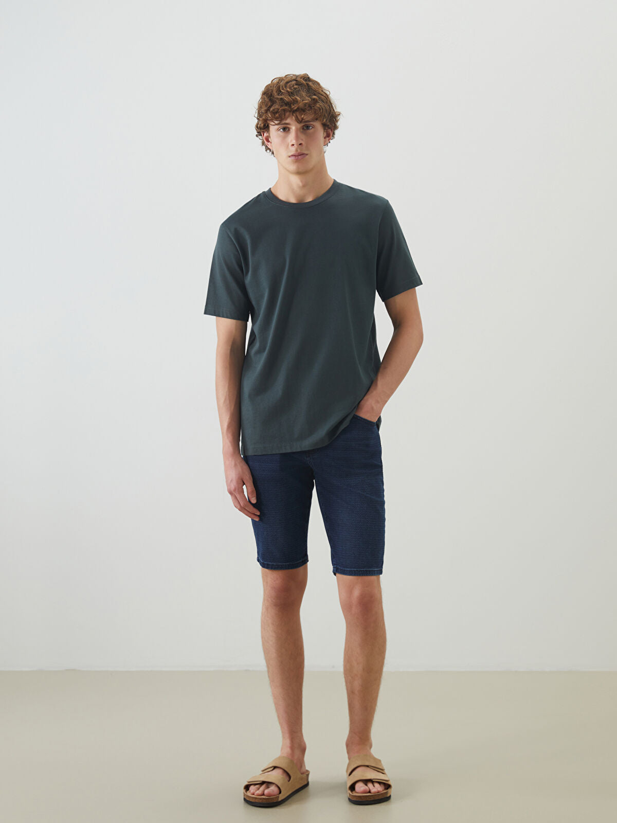 Skinny Fit Men's Jeans Shorts