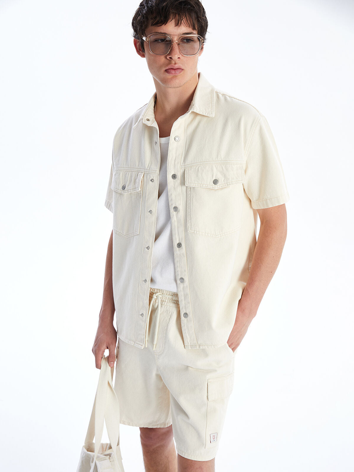 Comfortable Short-Sleeved Men's Jeans T-shirt