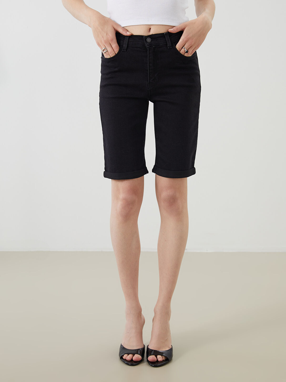 Skinny Fit Women's Jeans Shorts