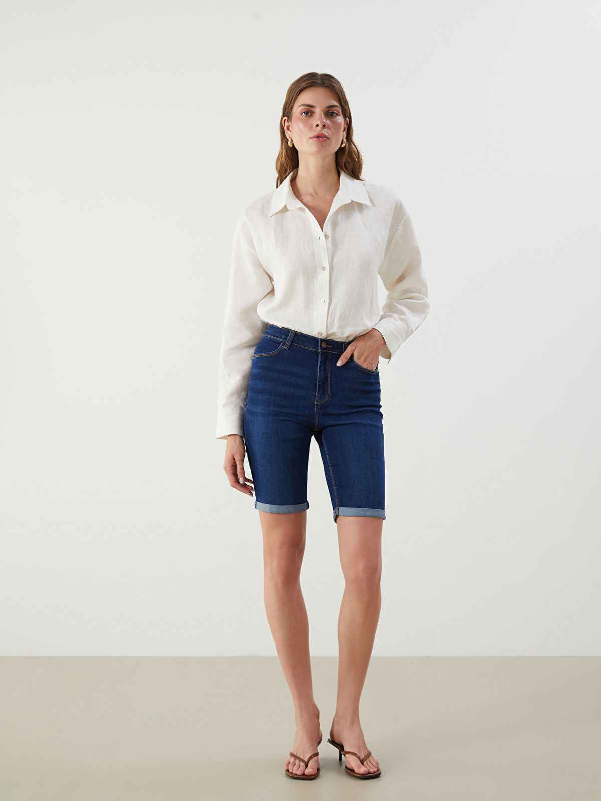 Skinny Fit Women's Jeans Shorts