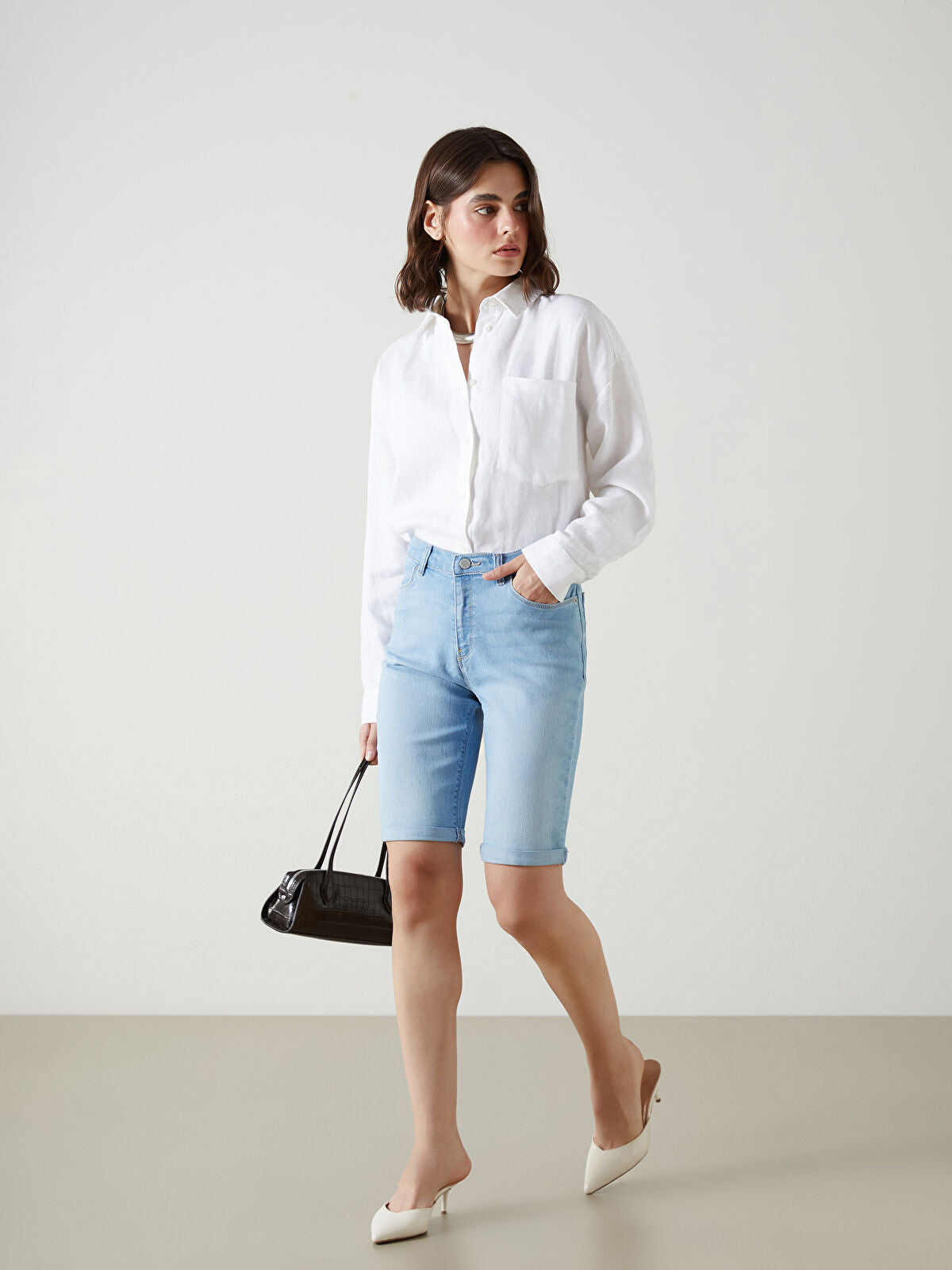 Skinny Fit Women's Jeans Shorts