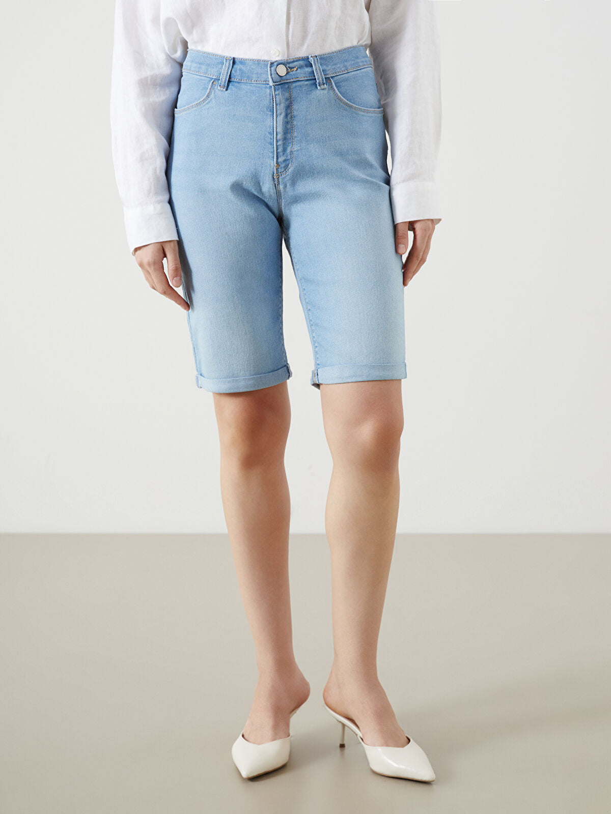 Skinny Fit Women's Jeans Shorts