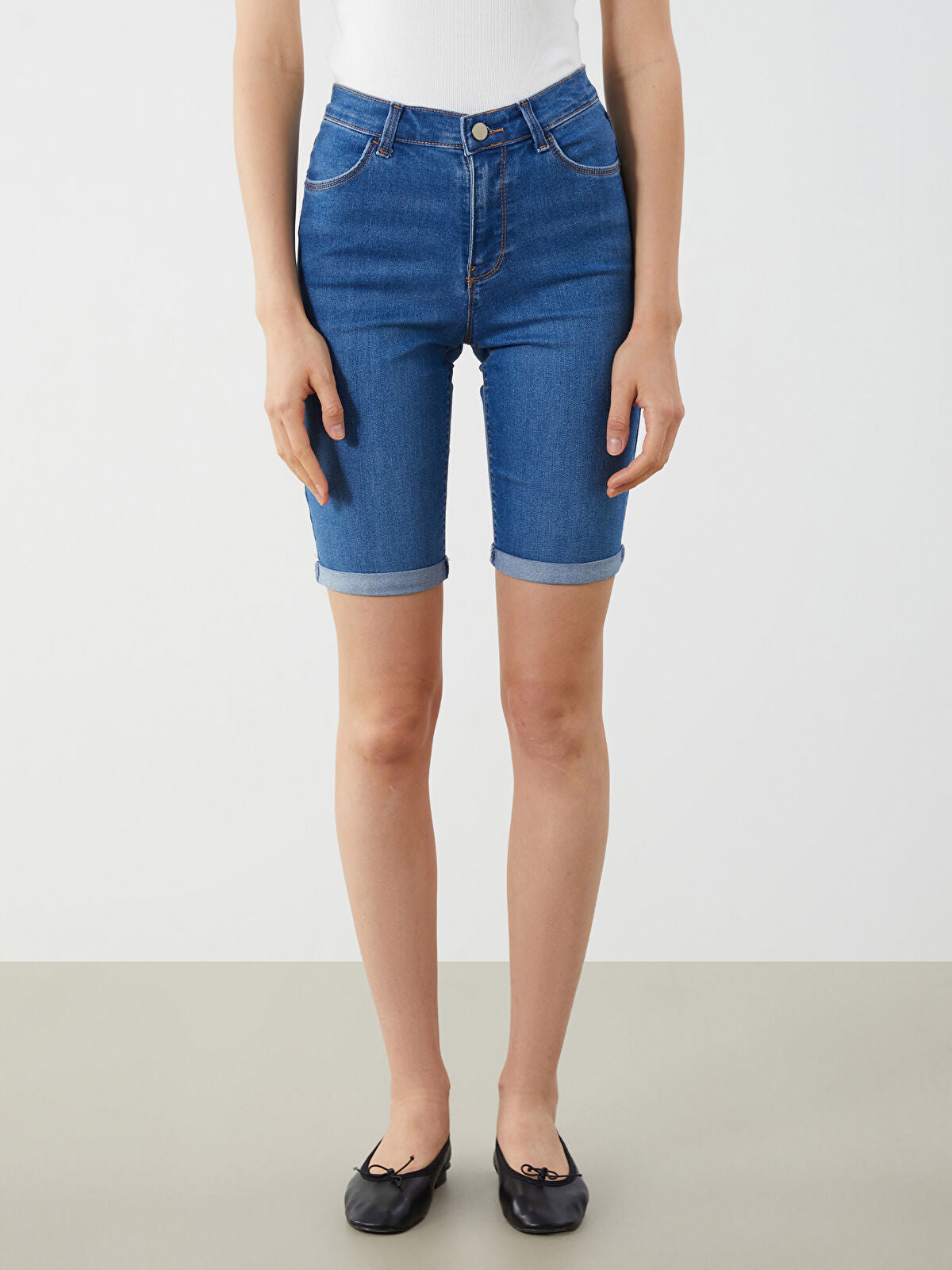 Skinny Fit Women's Jeans Shorts