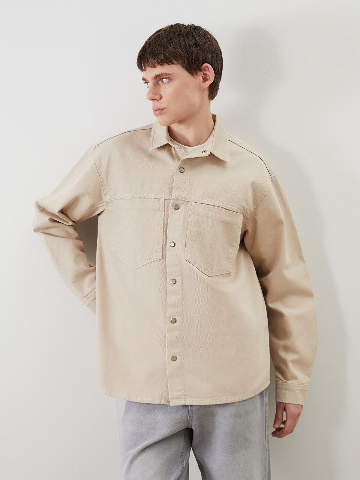 Comfortable Long-sleeved Men's Jeans Blazer Coat