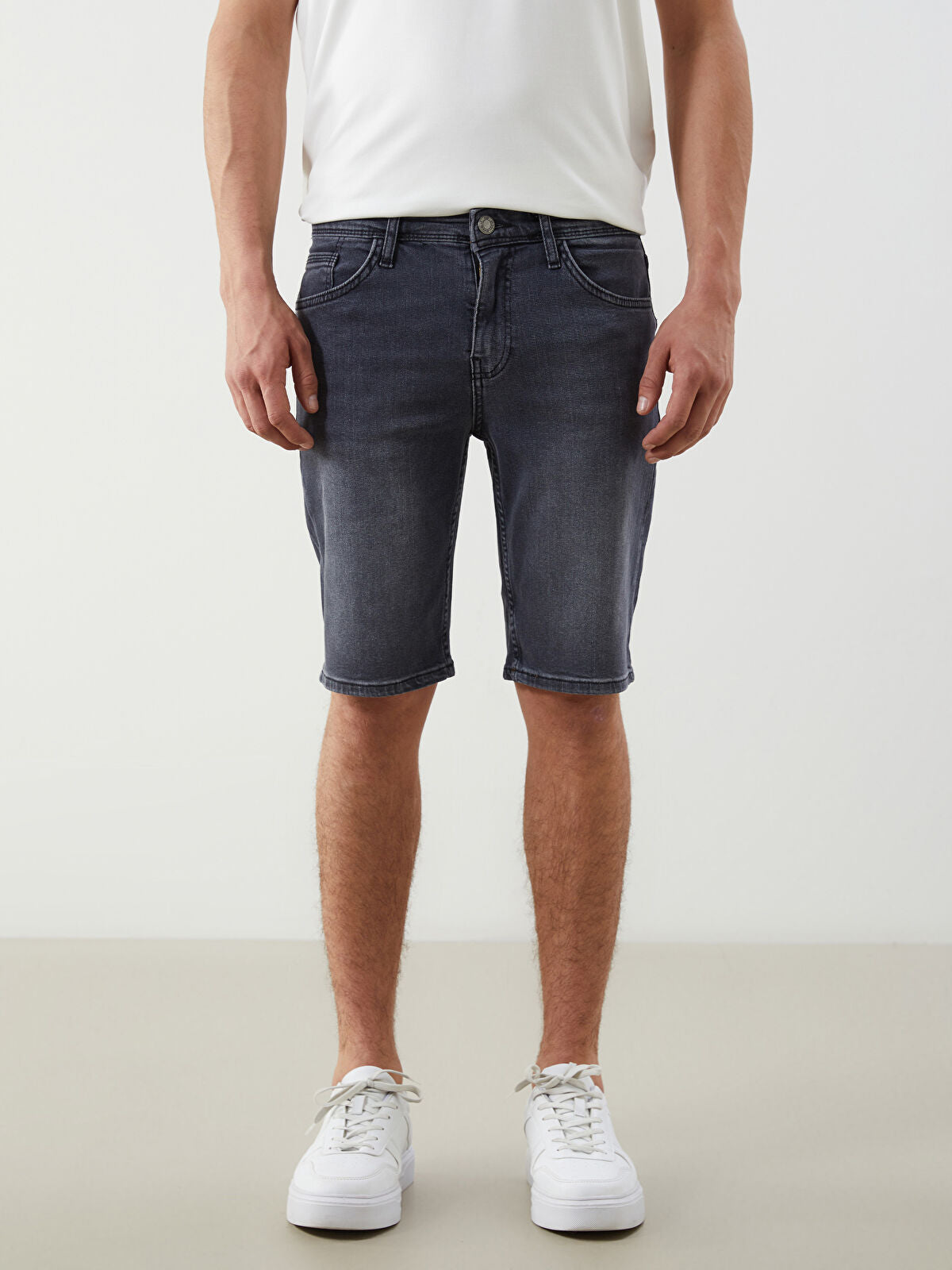 Skinny Fit Men's Jeans Shorts