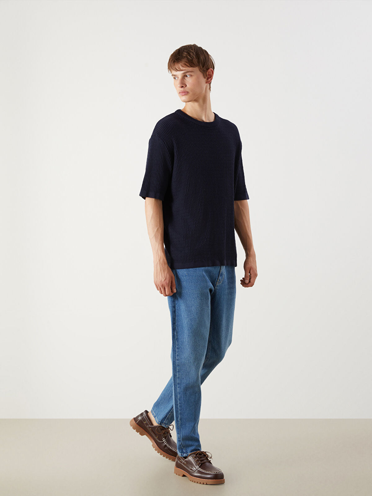 730 Mandarin Collar Men's Jeans Pants