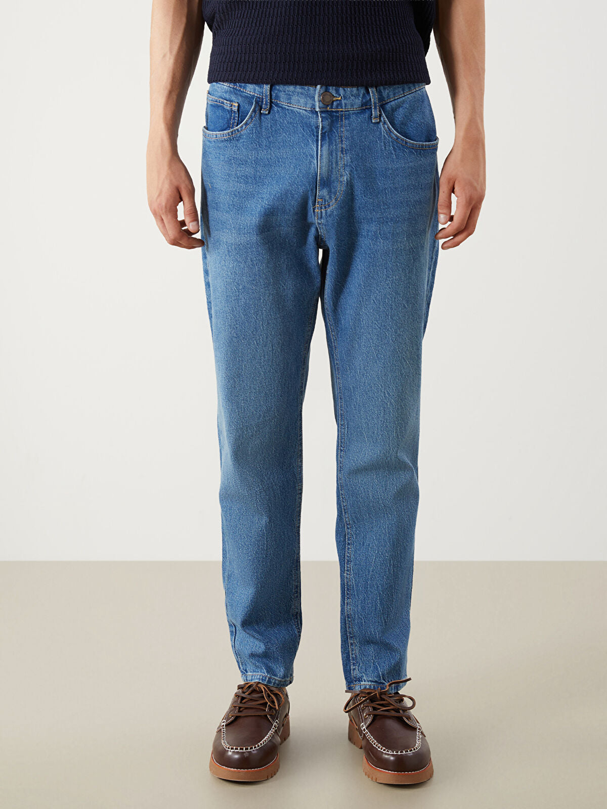 730 Mandarin Collar Men's Jeans Pants