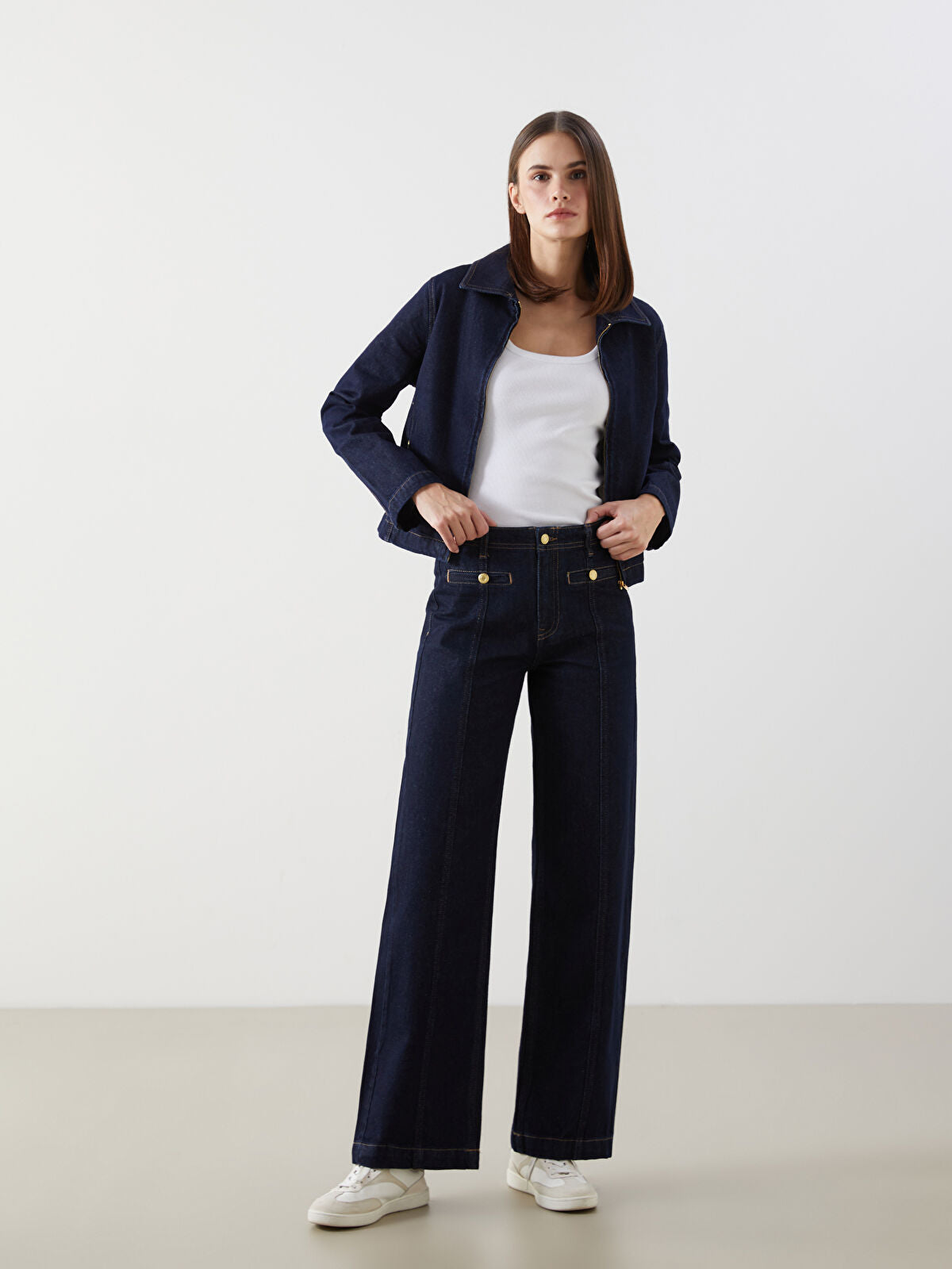 Wideleg Female Jean Pants