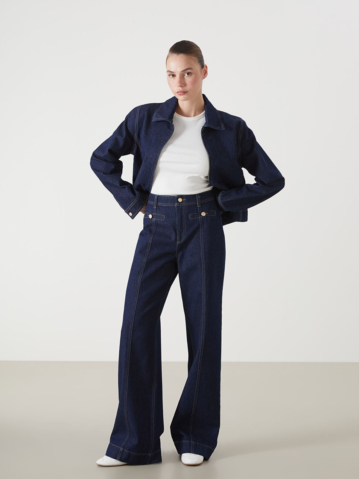 Wideleg Female Jean Pants