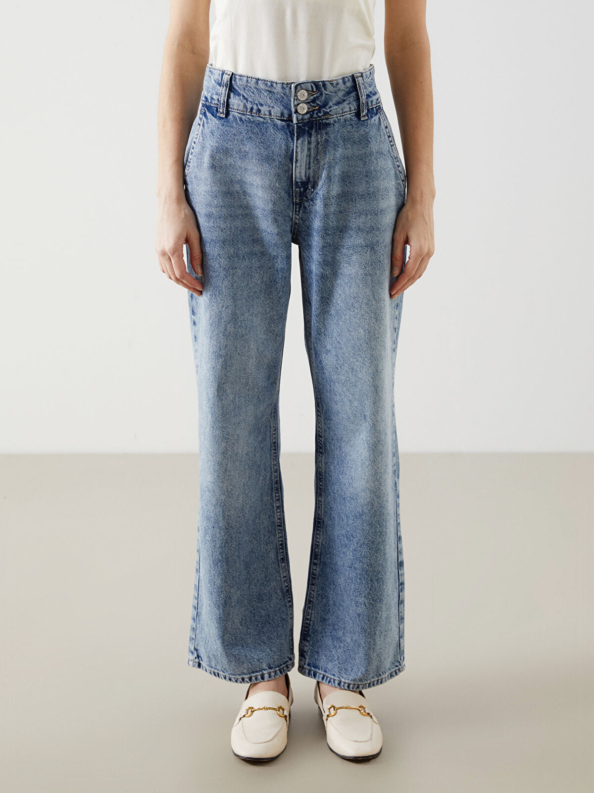 Wideleg Female Jean Pants