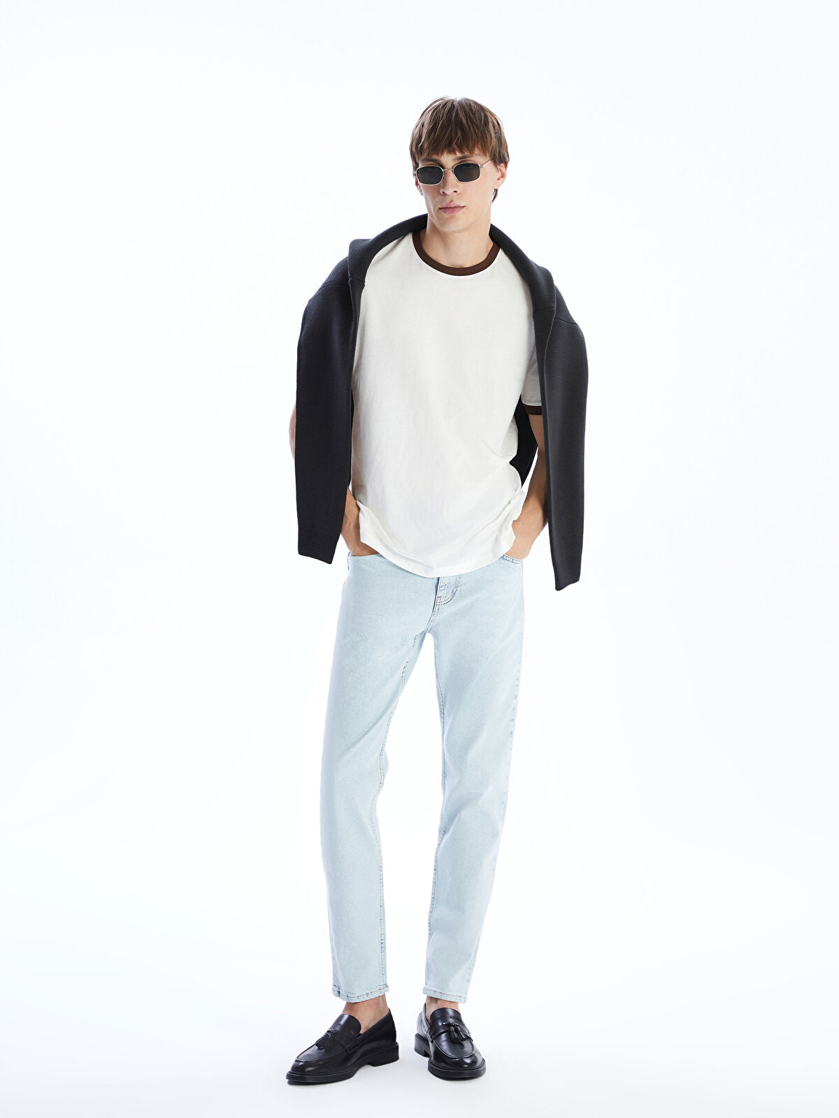 730 Mandarin Collar Men's Jeans Pants