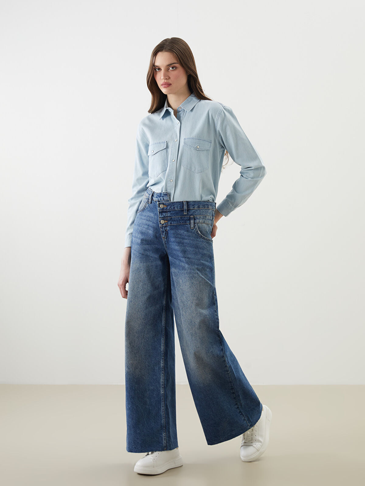 Wideleg Female Jean Pants