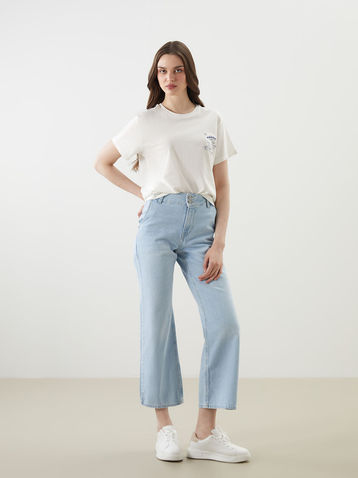 Straight Fit Women's Jean Pantalon