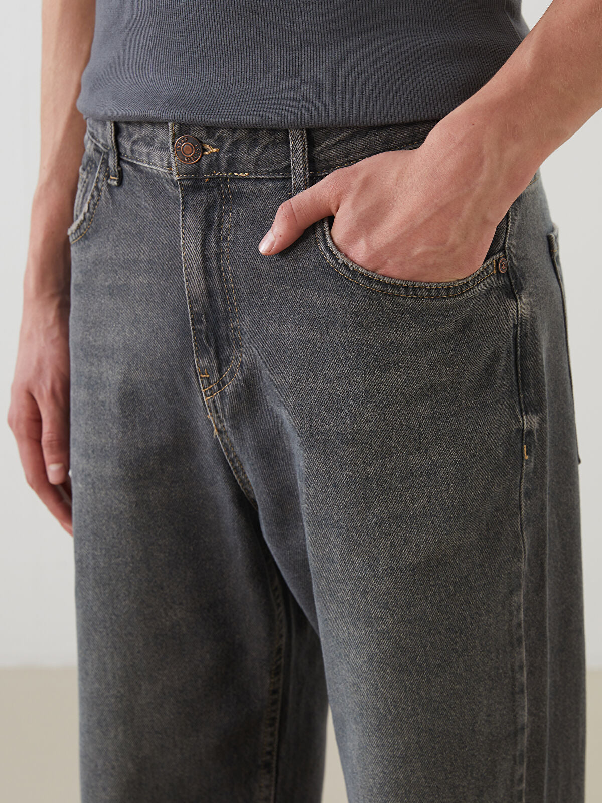 Loose Fit Men's Jeans Pants
