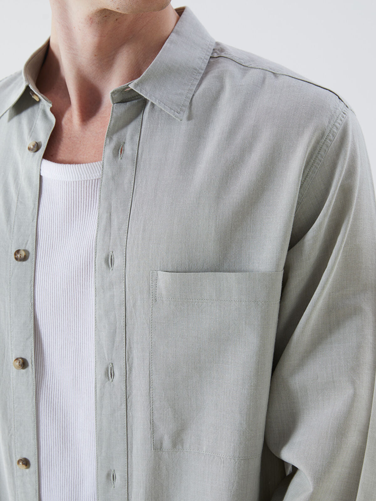 Regular Fit Long Sleeve Men's Jeans T-shirt