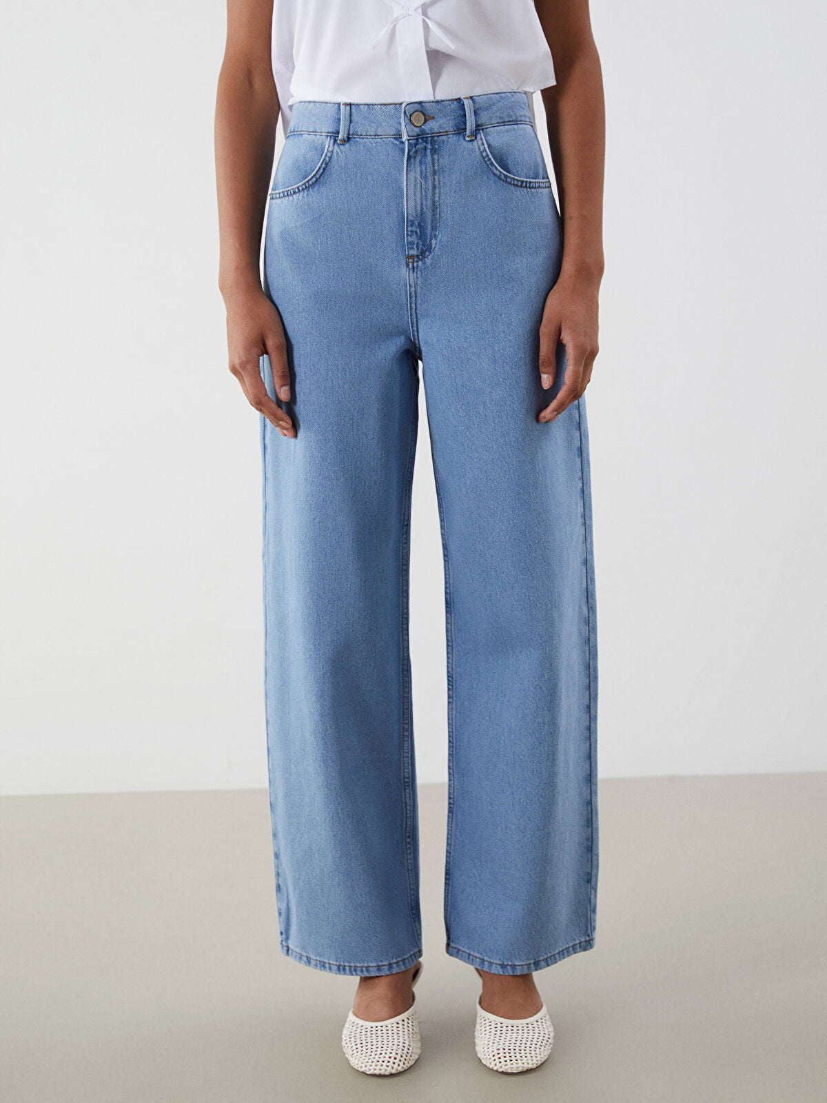 Wideleg Female Jean Pants