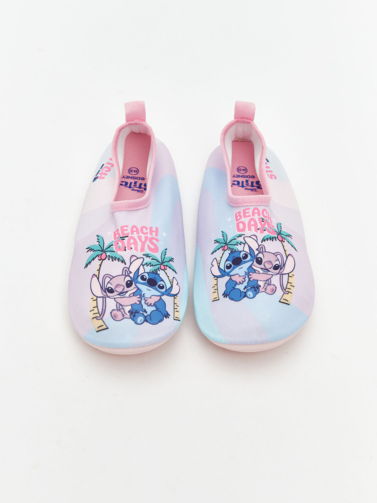 Stitch and Angel Embroidered Girls' Child Beach Sandals