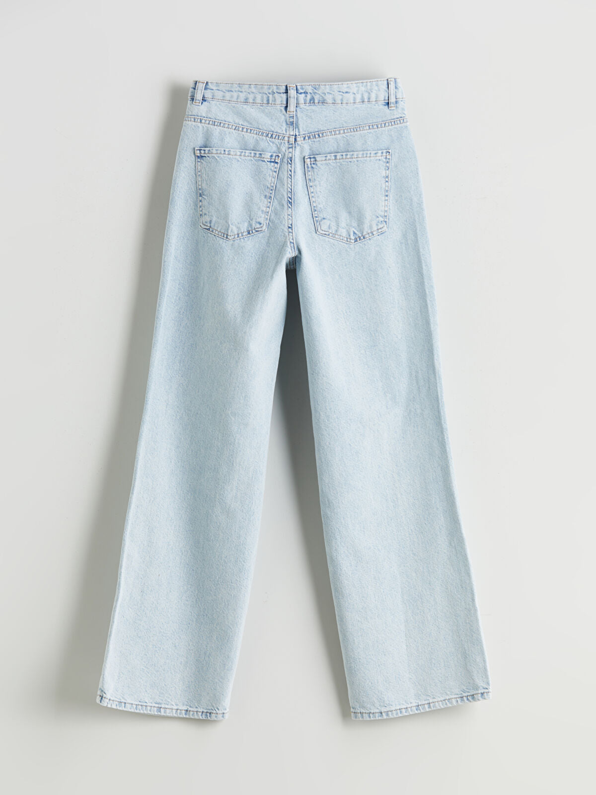 Wide Leg Ripped Detailed Women's Jeans Pants