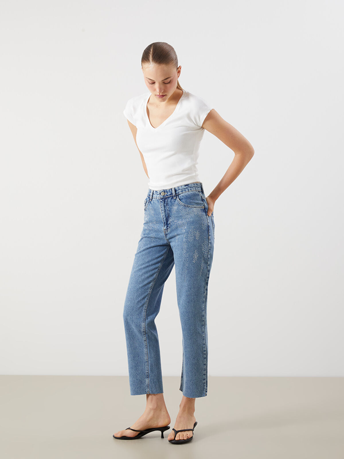 Straight Fit Women's Jean Pantalon