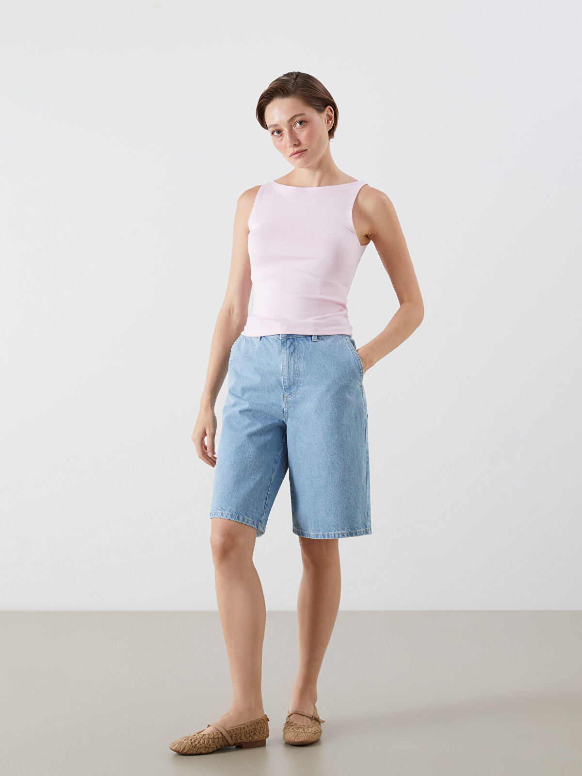 Bermuda Fit Women's Jeans Short