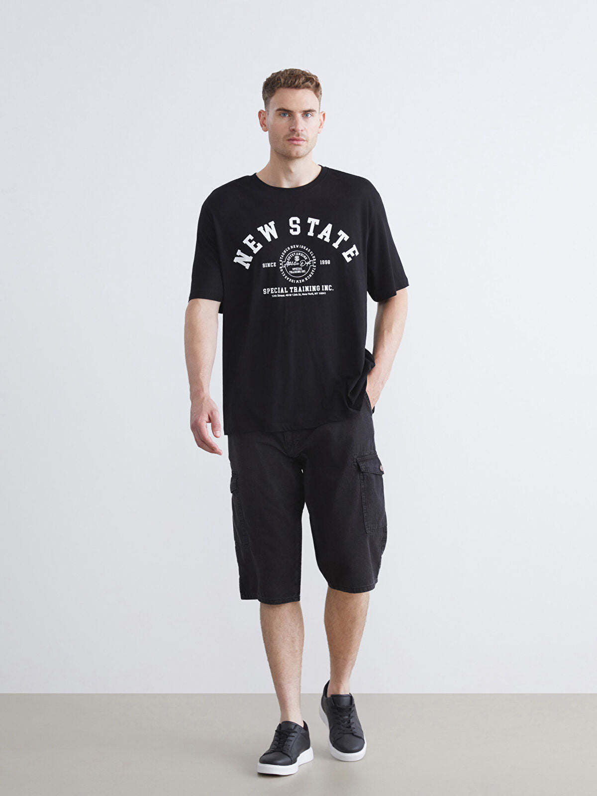 Men's Standard Fit Big Size Jean Shorts